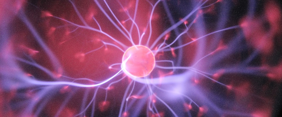 Abstract illustration of neurons and networks, representing the brain's dual-process system